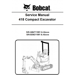 Bobcat 418 - instrukcje napraw - schematy - DTR - service manuals - Bobcat 418